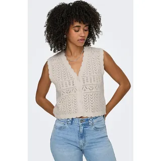 Only Onlirina V-Neck Button Vest KNT Noos Beige S