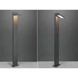 LED Wegeleuchten Set Pollerlampe Anthrazit Outdoor Stehlampe Gartenlampen Strom - Grau