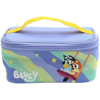 CYPBRANDS CyP Brands-Bluey, Kulturbeutel, Zubehör, Vorschule, Blau, Light Waves, offizielles Produkt, bunt, Estandar, Lässig