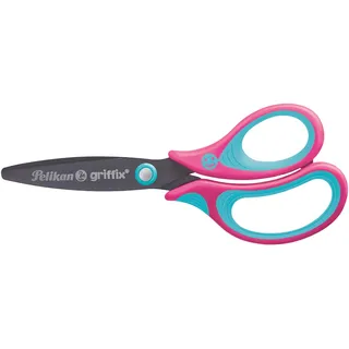 Pelikan griffix Schulschere rund, Schere für Rechtshänder, Lovely Pink, 1 Stück