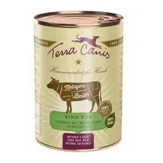 6 x 400 g Vită pură Terra Canis Hrană umedă pentru câini