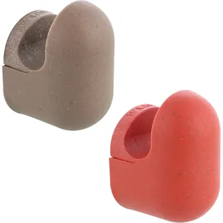 Wagner Wandhaken Set Pill Taupe-Korallenrot 4 Stück
