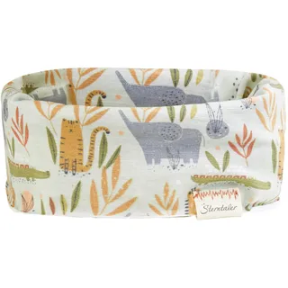 Sterntaler Schlauchschal Safari - Loop Schal aus Flammgarn Jersey mit coolem Dschungel Print - Halstuch - hautsympathischer Baby und Kinder Halswärmer - Jungen Bekleidung- eisgrün, Größe 2