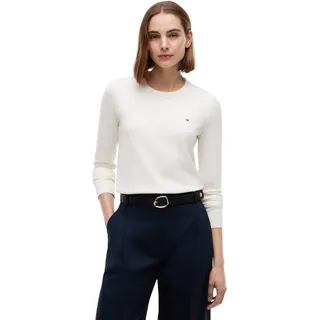 Tommy Hilfiger Rundhalspullover Jersey Elfenbein L