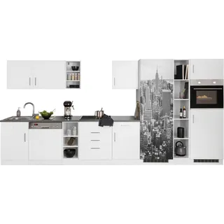kochstation Küchenzeile KS-Paris 400 cm weiß