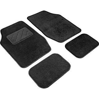 Walser Auto-Teppich Smart, Universal Fußmatten-Set, Automatten 4-teilig, Allwettermatten, Auto-Schutzmatten-Set, PKW-Teppich schwarz
