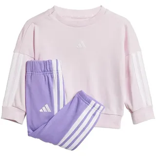 Adidas Essentials 3 Stripes Joggers Set - Clear Pink / White - 6-9 Monate