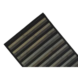 BIANCHERIAWEB Bambus Teppich Degradè Schwarz, Kücheläufer 30x40 cm, Küchenteppich rutschfest 100% Bambus, Küchenspur aus strapazierfähigem Material, nimmt Keine Flecken auf