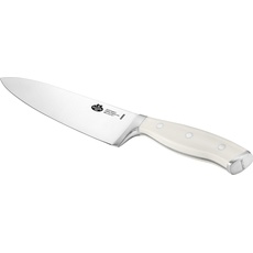 BALLARINI Savuto Bianco Kochmesser, Klingenlänge 20 cm, Deutscher Edelstahl, Ergonomischer Kunststoffgriff, Weiß