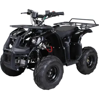 Elektro Kinderquad S-8 Farmer | 1000 Watt - Midi Quad - 2 Stufen drosselbar - Bis 20 km/h - ATV Pocket Quad - Offroad & Onroad - Bis 82 kg (Schwarz) - Schwarz