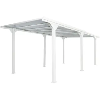 Mendler Alu-Pergola HWC-O23 3 x 6,04 m Weiß