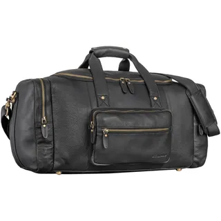 STILORD 'Journey' Reisetasche groß Leder Weekender Bag Handgepäck Tasche Sporttasche Herren Travel Bag Reisetasche Damen Vintage Echtleder Unisex, Farbe:schwarz