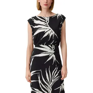 Comma Damen 60.2.61.12.130.2134807 Bluse, 99A9 schwarz|weiß, 36