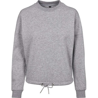 Build Your Brand Damen BY058-Ladies Oversize Crewneck Sweater, Heather Grey, M