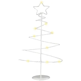 Well Home Dekorativer Weihnachtsbaum aus Metall, mit Stern, mit 46 LED-Lichtern und Timer, 24 x 10 x 53 cm
