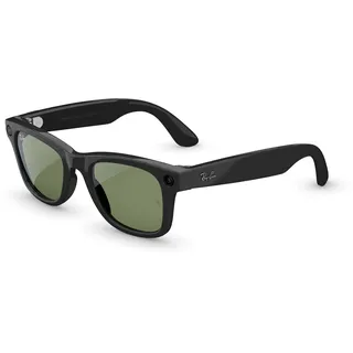 Ray-Ban Meta (Gen 2) Wayfarer KI-Brille für Herren, Damen — 12 MP Kamera, 3K Ultra HD Video, Open-Ear Audio, Meta AI — 2X Akkulaufzeit — Glänzend Schwarz / G15 Grüne Gläser