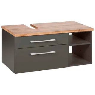 WELLTIME Waschbeckenunterschrank Davos 90 x 41 cm Grau