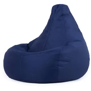 icon Sitzsack Gaming Stuhl für Indoor und Outdoor , Dunkelblau , Kunststoff , 90x73x84 cm , Hergestellt in Deutschland , Gartenmöbel, Gartensessel, Outdoor-Sitzsäcke