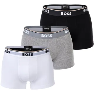 Boss Trunk 3 Pack gestreift Schwarz / Weiß / Grau L 3er Pack