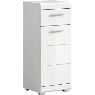 MID.YOU Unterschrank SCOUT Weiß Hochglanz ca. 37x88x31 cm