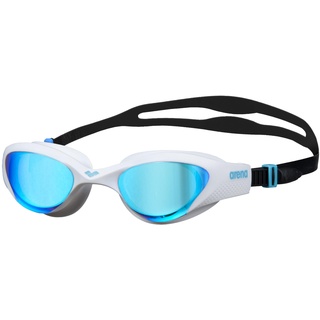 Arena The One Mirror Unisex-Schwimmbrille für Erwachsene, Schwimmbrille mit Großen Verspiegelten Gläsern, Antibeschlag-Behandlung, UV-Schutz, Selbstjustierender Nasensteg, Orbit-Proof-Dichtungen