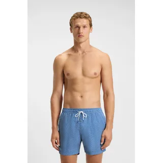 Badeshorts BOSS "Vibe", Herren, Gr. XXL, N-Gr, bright blau 436, Microfaser, Obermaterial: 100% Polyester, Badehosen Badeshorts, mit Allover-Druck
