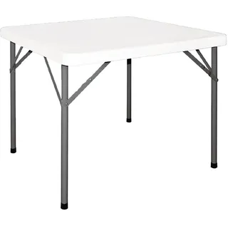 Bolero Klapptisch 3Ft, quadratisch, für Restaurant, Bar, Café und gewerblichen Einsatz, 740 x 860 x 860 mm, Weiß