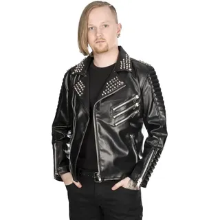 Black Pistol Bikerjacke aus Kunstleder – Rockers Jacket Sky 3XL
