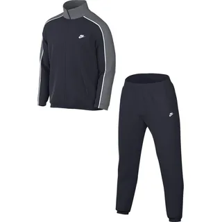 Nike Sportswear Club Poly-Strick-Trainingsanzug Für Herren, Obsidian/Smoke Grey/White/White, HV1444-451, XS