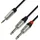 4 STAR YWPP 0600 Rean 2x 6 3mm Klinkenstecker mono 3 5mm Miniklinkenstecker stereo schwarz 6m
