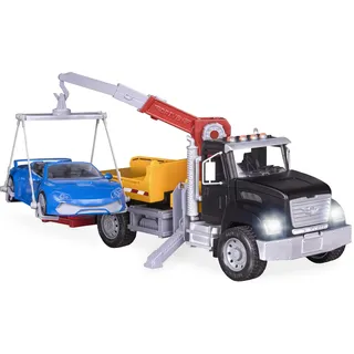 Driven Großer Abschleppwagen 54 cm mit Auto zum Abschleppen – Lichter, Geräusche und Funktionen – LKW Spielzeug Abschlepper für Kinder ab 3 Jahren