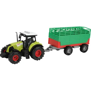 Toi-Toys - Traktor mit Anhänger mit Transportanhänger