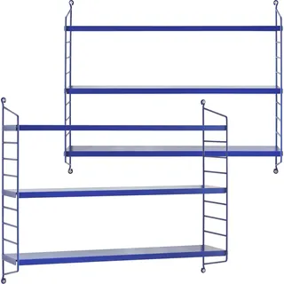 [en.casa] Modulares Wandregal Strängnäs 2er Set Blau