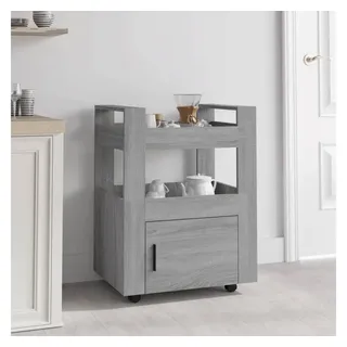 vidaXL Küchenwagen Grau Sonoma 60x45x80 cm Holzwerkstoff