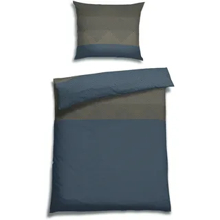 Bettwäsche FLORELLA "»Jiu dunkelblau« Edel-Satin, 100% Baumwolle", blau, B/L: 200cm x 220cm, 1 Stk., 2 Stk., Satin, B/L: 70cm x 90cm, Satin, Obermaterial: 100% Baumwolle CO., Bettwäsche, Bettwäsche