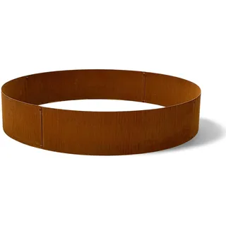 Czaja Pflanzringe 2 Stück Ø 120 cm Edelrost, 20 cm Hoch - Rund Hochbeet Rost Pflanzgefäß Pflanzkübel Metallring Kräuterbeet Stahlring Stahl Ring