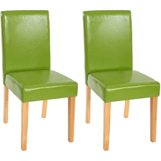 MCW Esszimmerstuhl Littau Kunstleder Grün 2er-Set