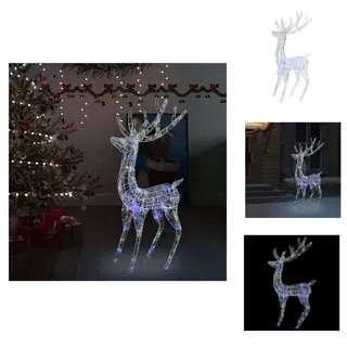 vidaXL LED-Rentier XXL Acryl Weihnachtsdeko 250 LED 180 cm Mehrfarbig - Weihnachtsbeleuchtung