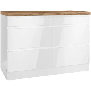 Held Unterschrank Monza 120 x 86 x 60 cm Weiß Hochglanz