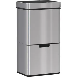 Homcom Mülltrennsystem 72 l Silber