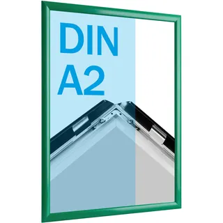 Klapprahmen A2 Standard grün  | 25 mm | Gehrung, Aluminium