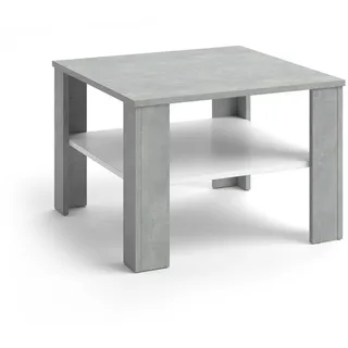 Vicco Couchtisch Homer, Beton Weiß 60x60 cm