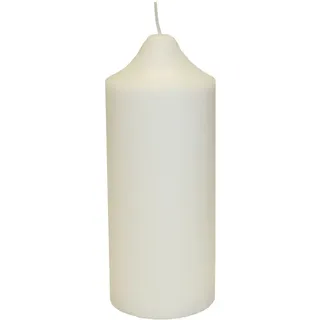 Ambia Home Stumpenkerze , Weiß , Naturmaterialien , rund , 25 cm , ohne Palmöl , Dekoration, Kerzen & Kerzenhalter, Stumpenkerzen