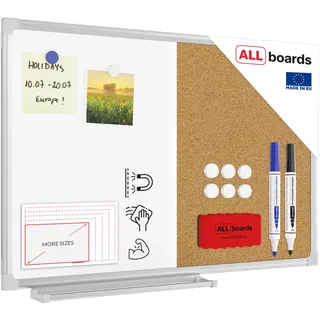 ALLboards Whiteboard-Pinnwand 60,0 x 40,0 cm Textil weiß