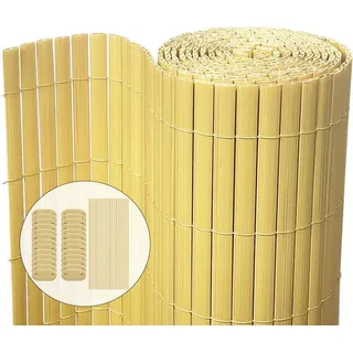 VOUNOT Sichtschutzmatte PVC 90 x 300 cm Braun