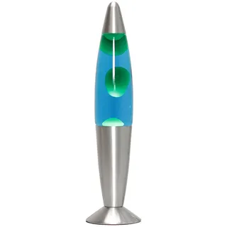 Licht-Erlebnisse Lavalampe Magma Blau Grün 36 cm mit Leuchtmittel Retro Timmy
