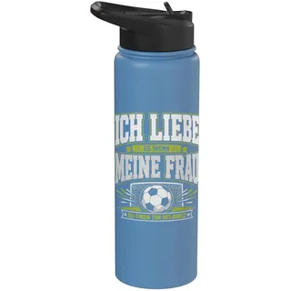 Ich Liebe Meine Frau Bei Einem Tor Mitjubelt Fußball Fan Stainless Steel Insulated Water Bottle