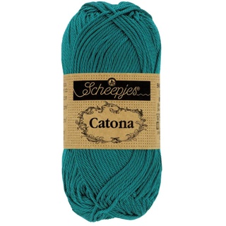 Scheepjes - Scheepjes 401 Oscuro Verde azulado Catona Hilo - 1x10g