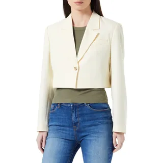 JACK & JONES Damen Jjxx Jxmary Cropped Blazer Sn Blazer, Seedpearl, L