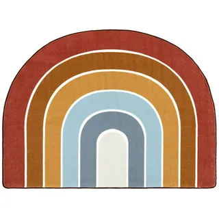 Paco Home "Niloya 366", halbrund 12 mm Höhe Spielteppich, Kurzflor, Motiv Regenbogen, waschbar,